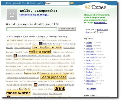 43Things Homepage
