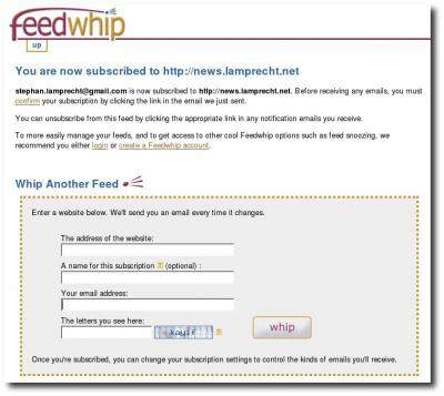 Oberfläche Feedwhip