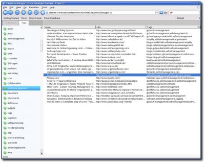 Bookmarks in Flock
