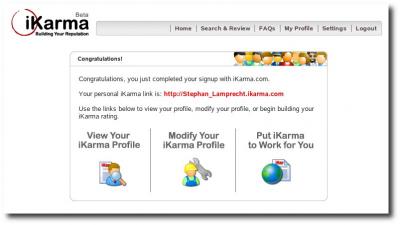Homepage iKarma