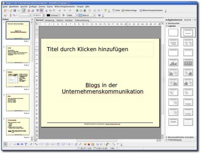 Oberfläche Impress aus StarOffice8