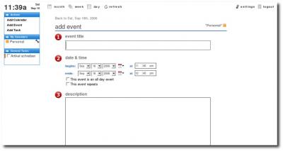 Jotlets Oberfläche