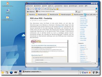 Der KDE Desktop unter Mandriva