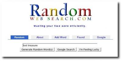 Homepage von Random Web Search