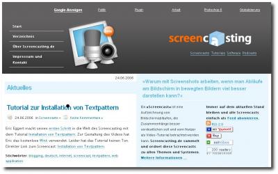 Startseite Screencasting