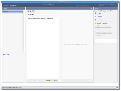 Notizfunktion in Iscrybe
