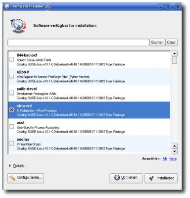Softwareinstallation in SuSE 10.1