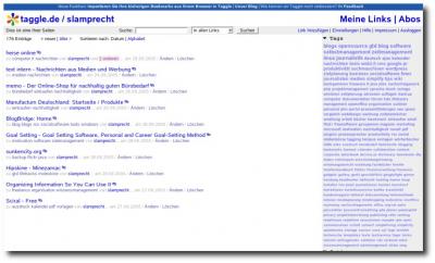 Oberfläche Taggle