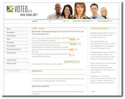 Oberfläche Voteo