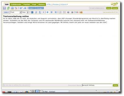 Editor von Writely