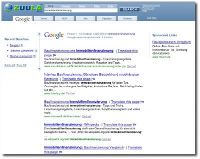 Suchmaschine Zuula