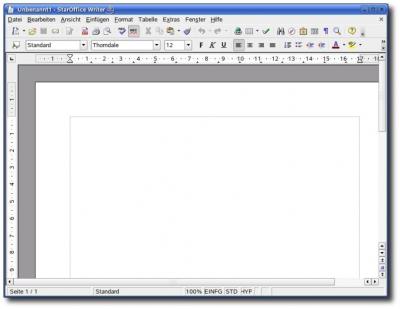 Oberfläche StarOffice Writer 8